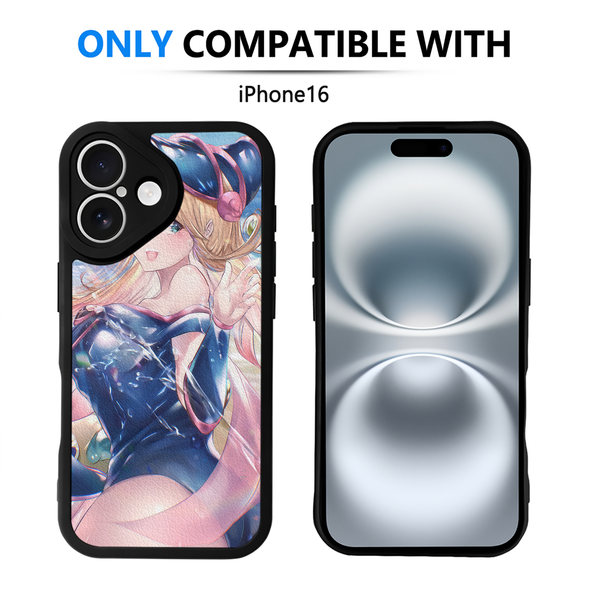 （画像用） 遊☆戯☆王 Yu-Gi-Oh! 【iPhone 16シリーズ対応】シリコンスマホケース（レザー調） 材質：シリコン
